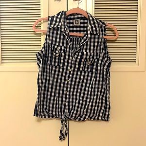 Little checkered vest shirt. So cute